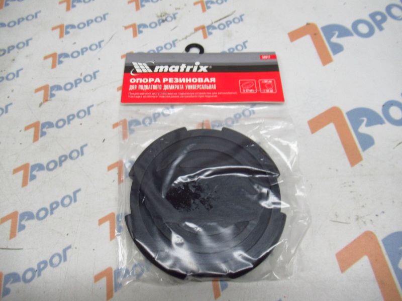 Резиновая опора для подкатного домкрата D 100 мм, D 90, H 12 мм Matrix 50912 