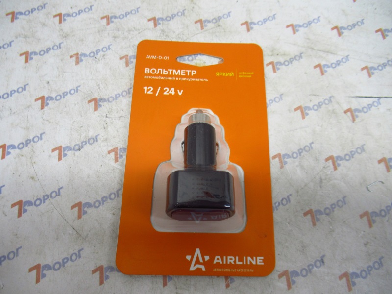 Вольтметр в прикуриватель 12-24В AIRLINE AVM-D-01 