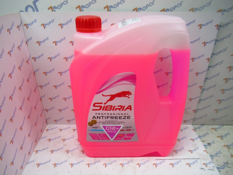 Антифриз SIBIRIA G12+ (-40C) 805600 красный, 5 кг 